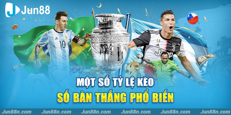 Một số tỷ lệ kèo số bàn thắng phổ biến